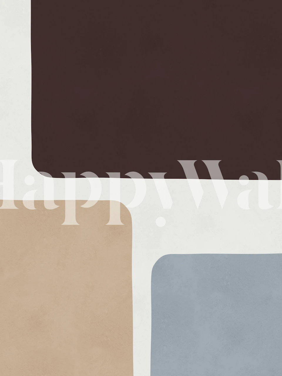 Abstract Boho Minimalism 2 wall mural with earthy tones and geometric design