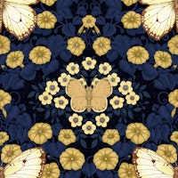 Butterflies and flowers symmetry 4 tapeta