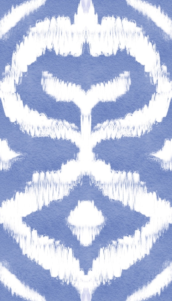 Monochrome Ikat Mirage In Cornflower Blue