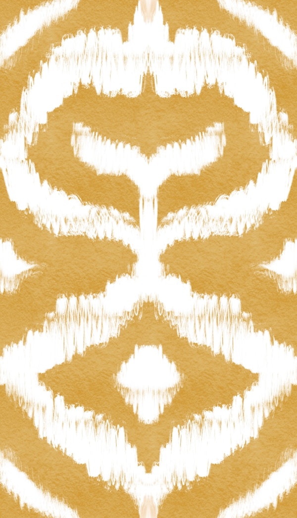 Monochrome Ikat Mirage In Marigold Yellow