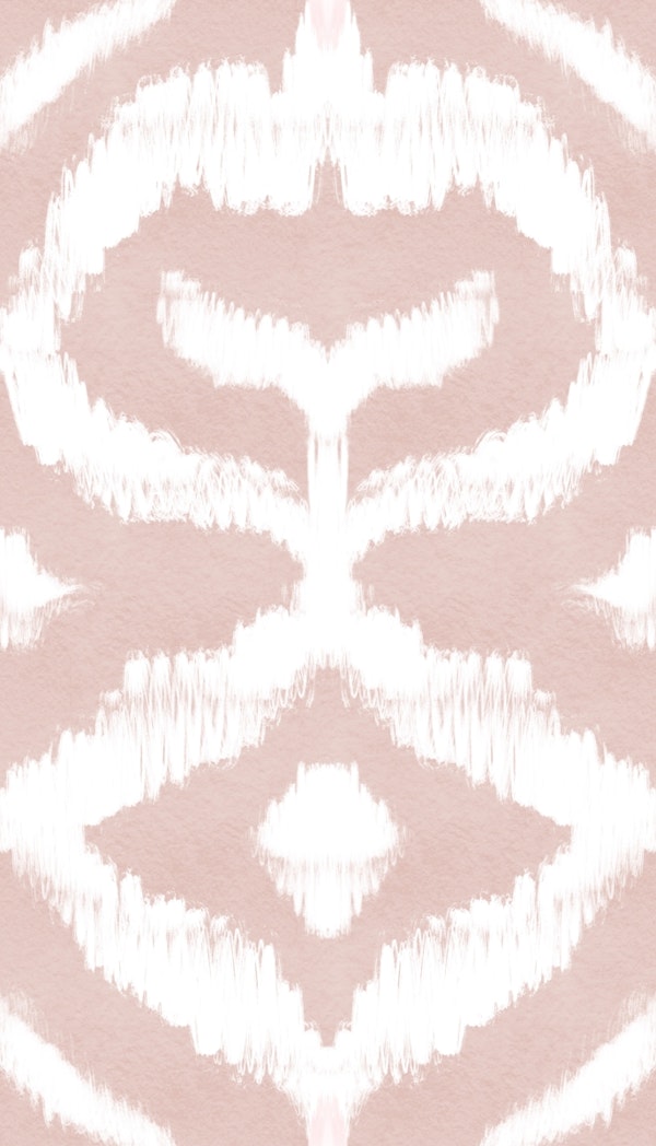 Monochrome Ikat Mirage in Blush Pink