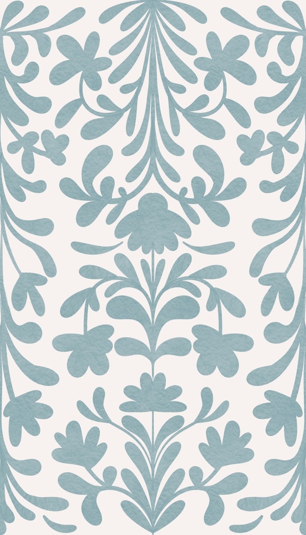 Retro-Modern Bloom Harmony In serenity Blue