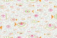 Evil Eye Fishes ταπετσαρία