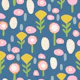 Spring Mod Boho Floral Blue