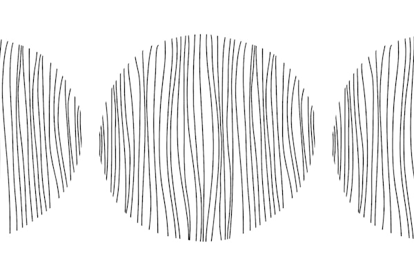 Black Tribal Circle Lines Ornament