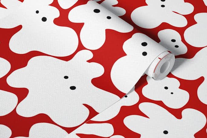 Red Squiggleswallpaper roll