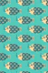 SWIMMING FISH Retro Horizontal - Turquoise