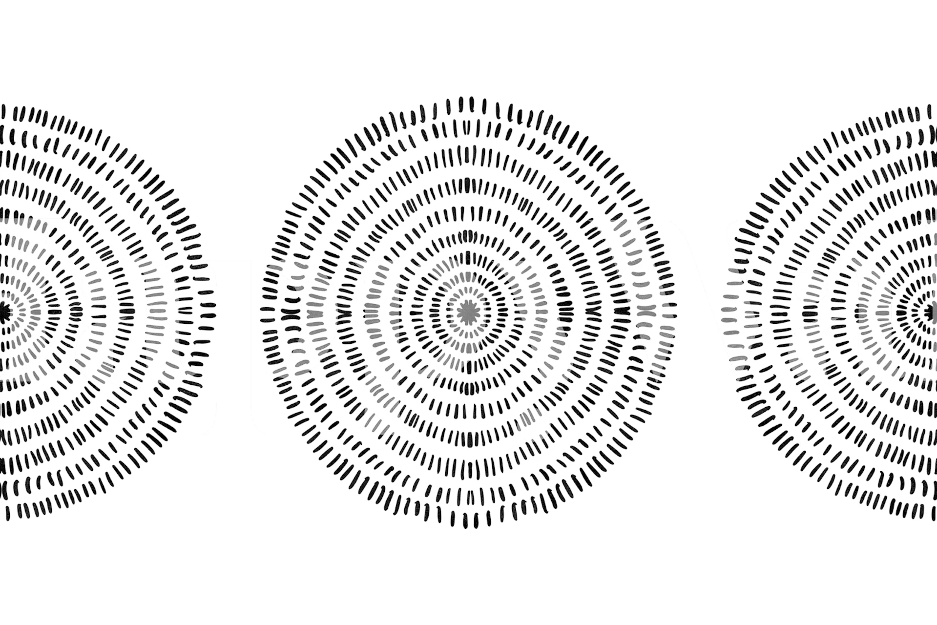 Tapeta Black Tribal Circular Ornaments v pokoji