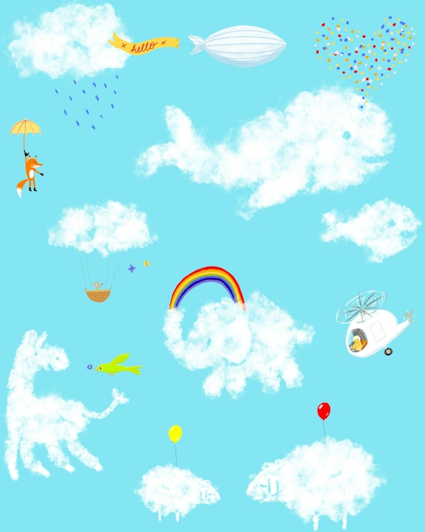 Funny coulds sky for kids