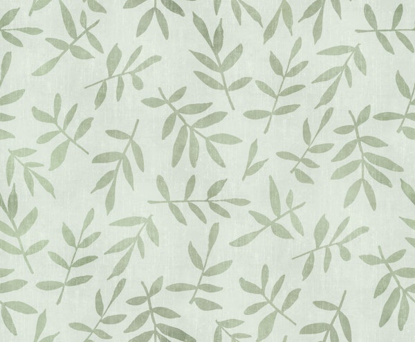 Simple Ditsy Leaf Pattern Pastel Green