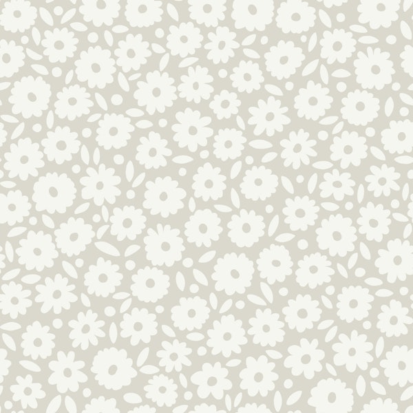 Cute Scandi Ditsy Daisy - Warm Minimalist