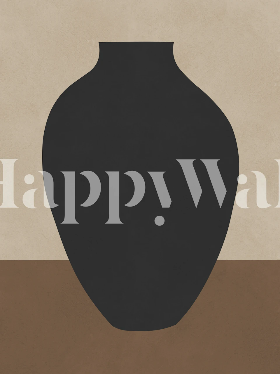 Vase illustration papel de parede em interior moderno