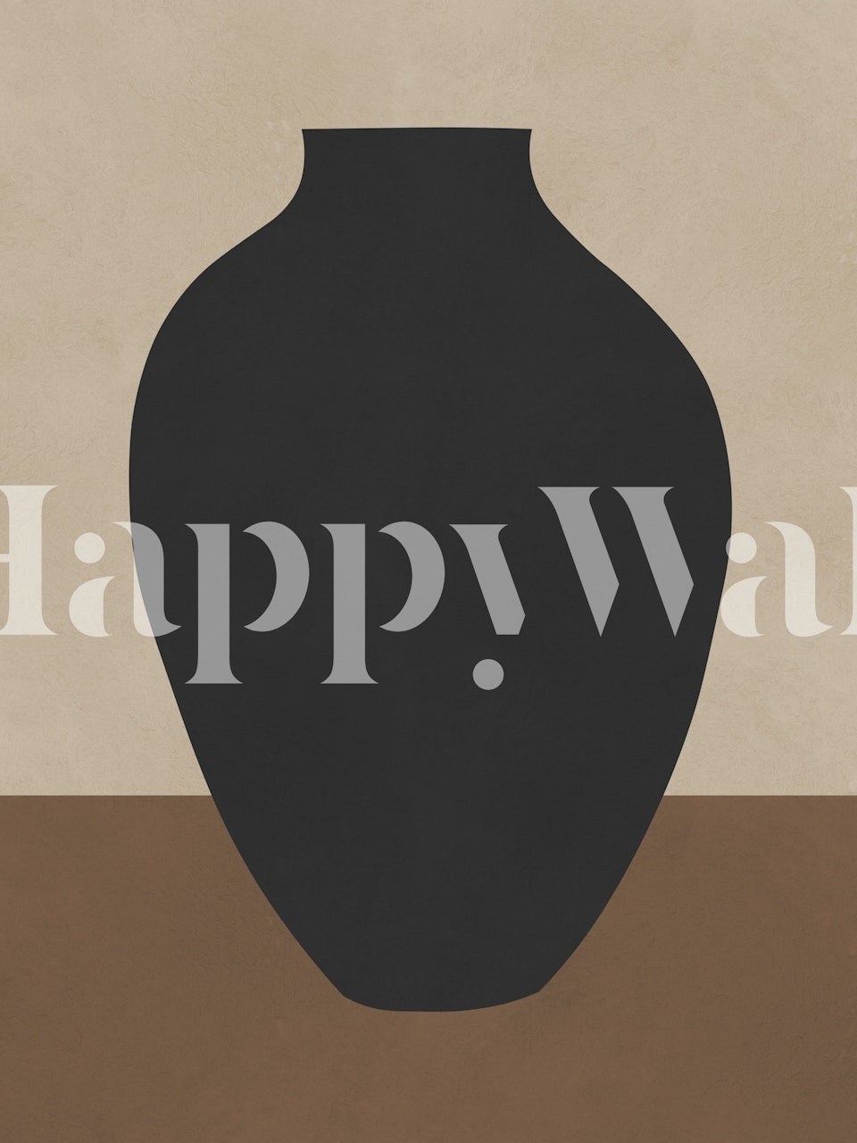 Vase illustration behang in moderne interieur