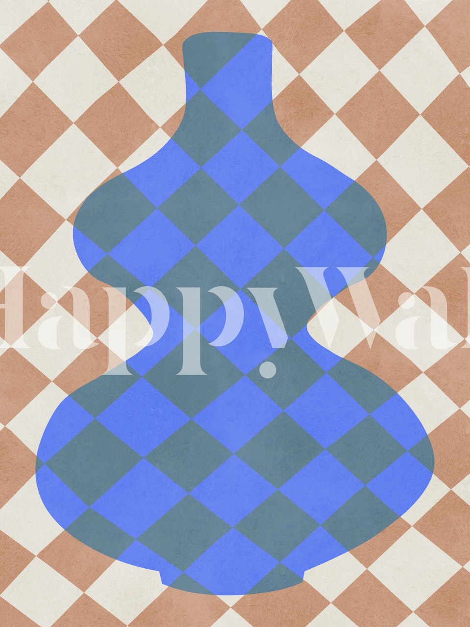 Vase illustration muurdecoratie in een kamer