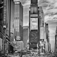 NEW YORK CITY Times Square in black and white papiers peint