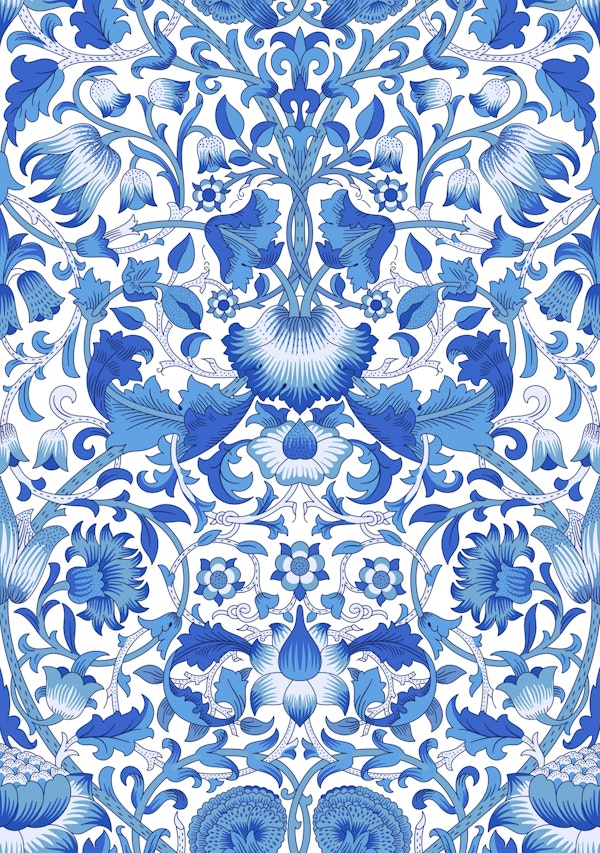 Victorian Lodden Blue pattern larger