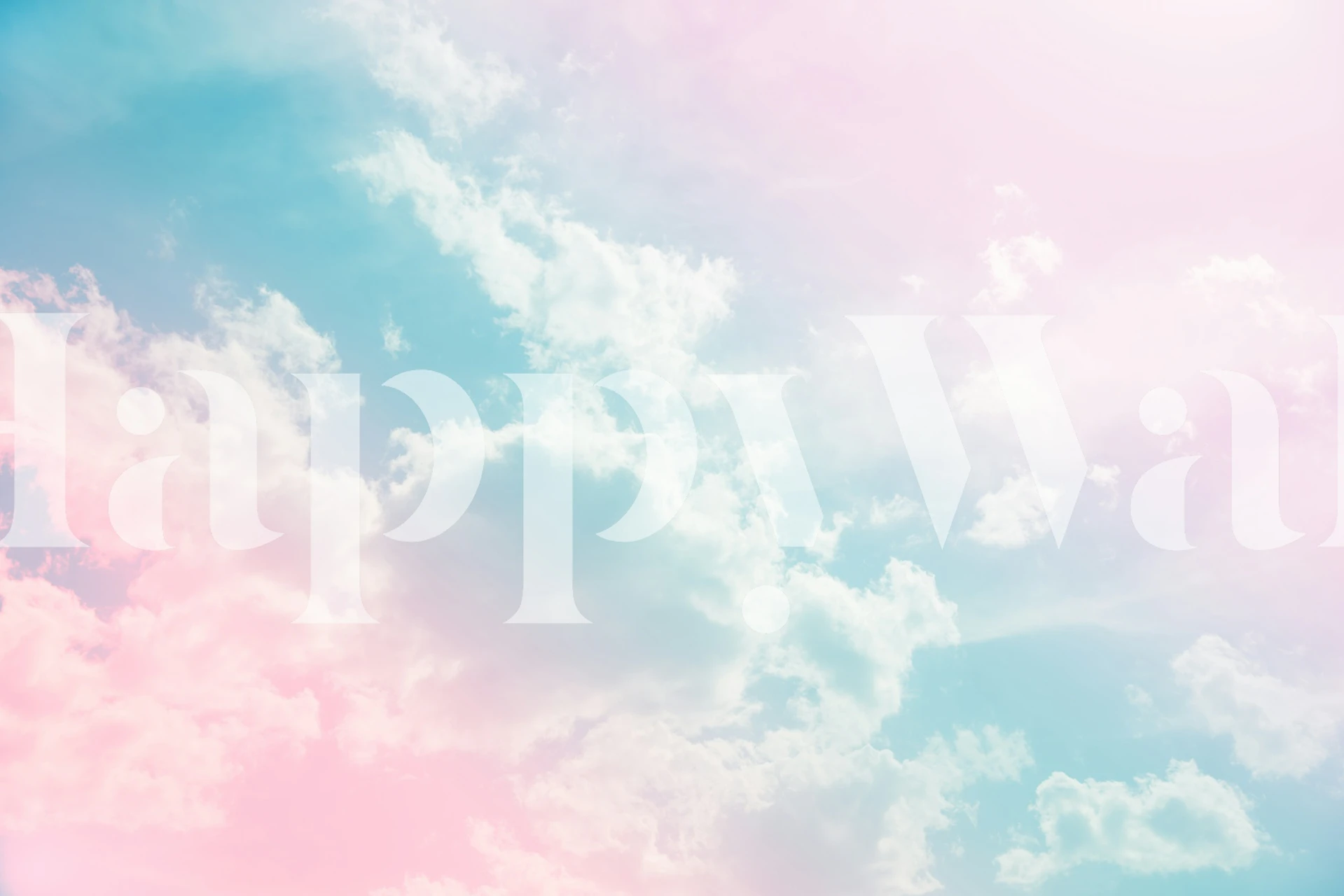 Papel de parede Dreamy Clouds 12 em um quarto