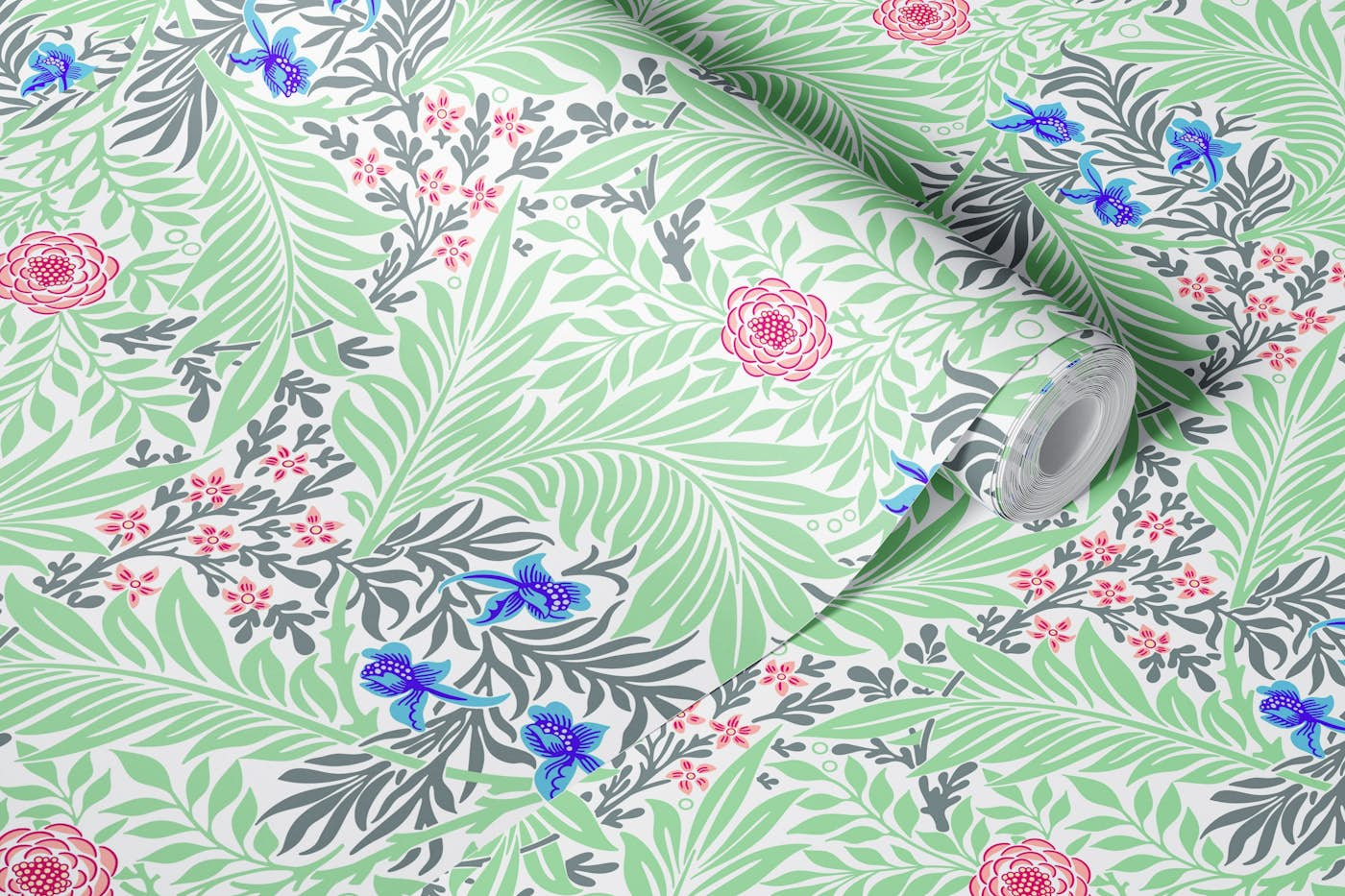 Victorian Larkspur pattern 17 wallpaper roll