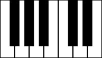 Piano keyboard pattern 1 behang