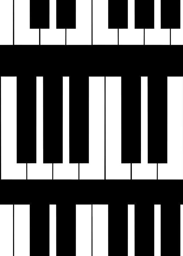 Piano keyboard pattern 3