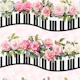 Shabby Chic piano keyboard waves 4