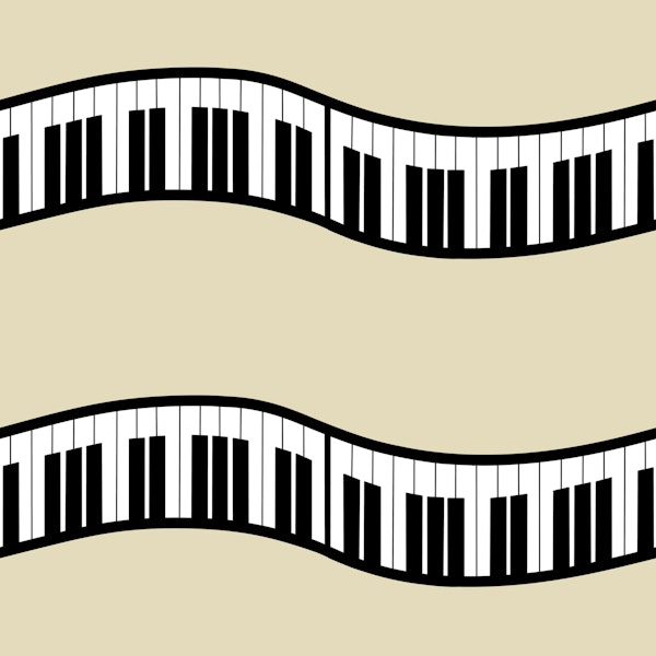 Piano Waves 1 cream background