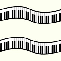 Piano Waves 2 ivory background tapete