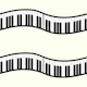 Piano Waves 2 ivory background