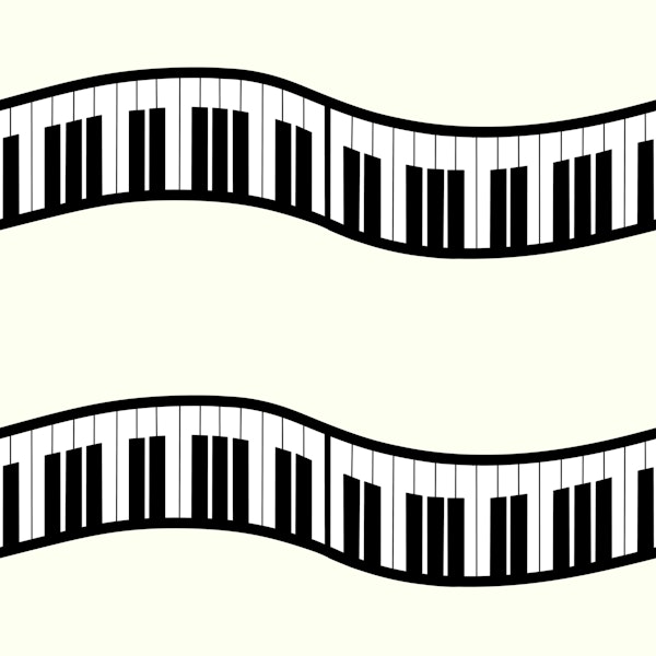 Piano Waves 2 ivory background
