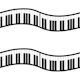 Piano Waves 3 white background