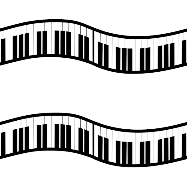 Piano Waves 3 white background