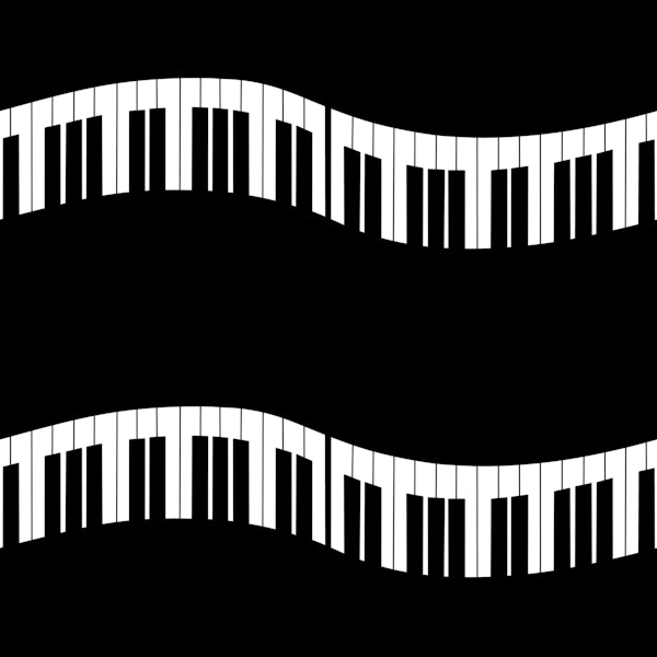 Piano Waves 4 black background
