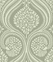 Florence damask - sage - Large scale behang