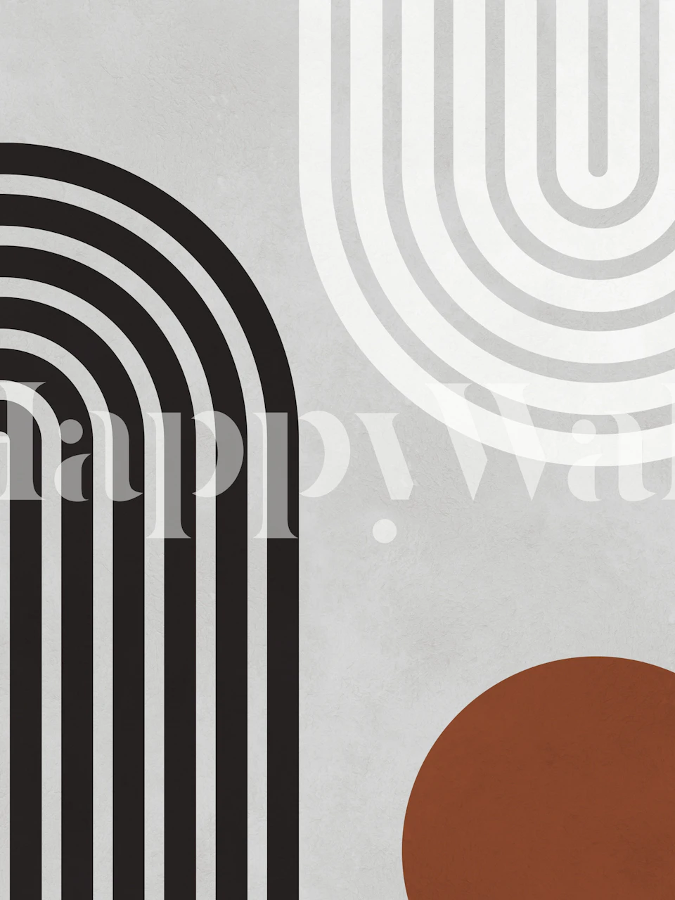 Black and white geometric lines and circles wallpaper