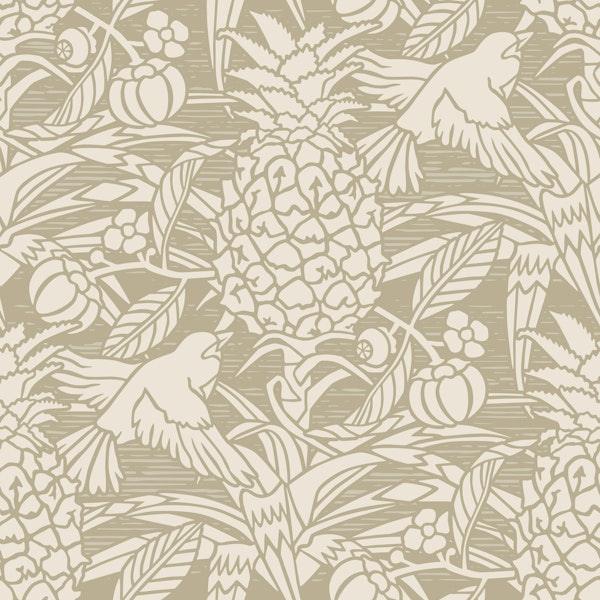 Tropicana damask - sand - Large scale