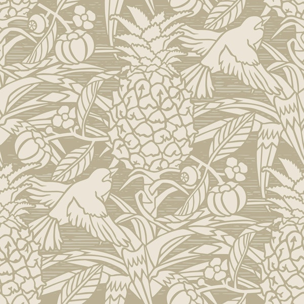 Tropicana damask - sand - Small scale