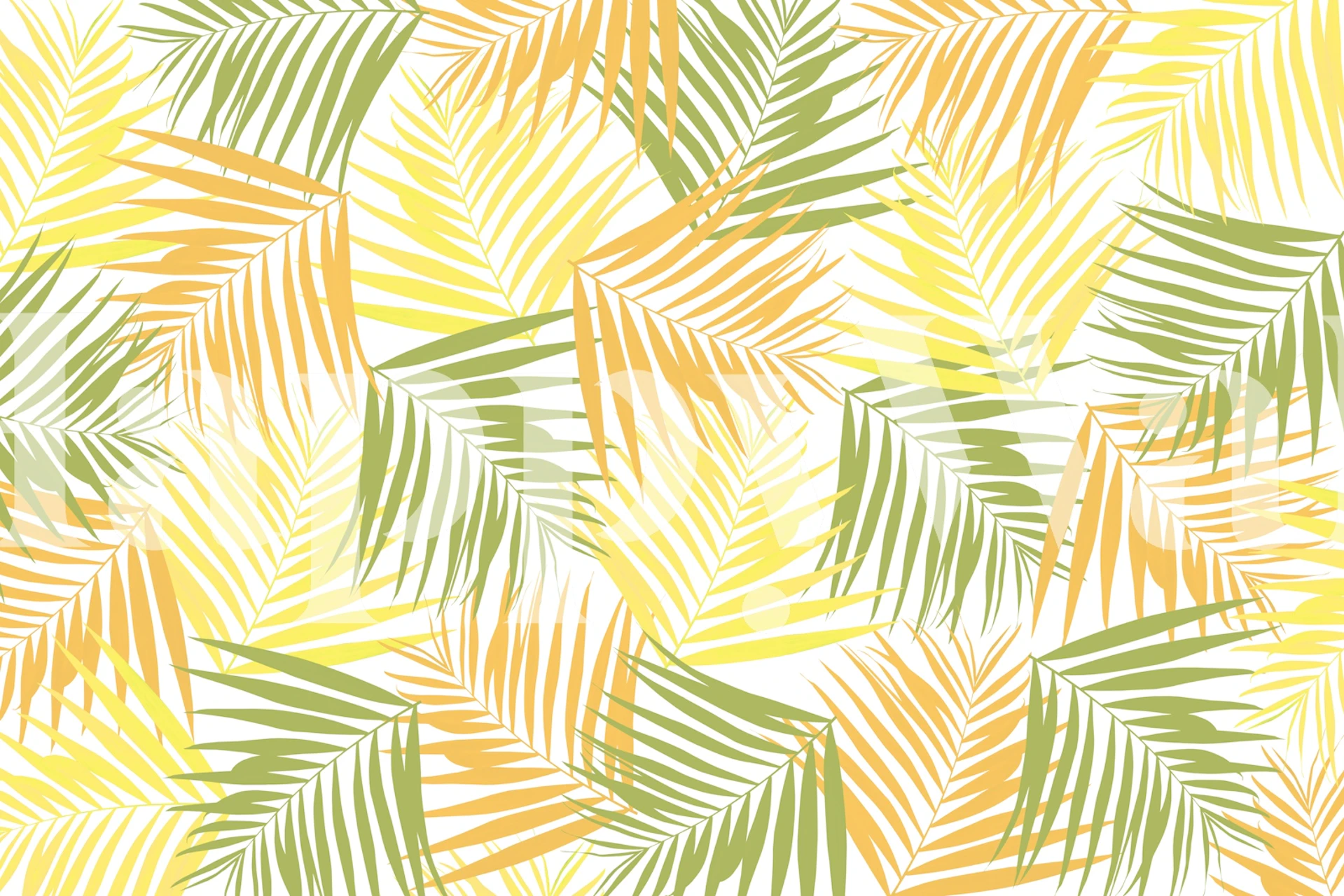 Diseño de papel tapiz Tropical Retro 2 en una habitación