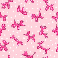 Pink Balloon Dogs carta da parati