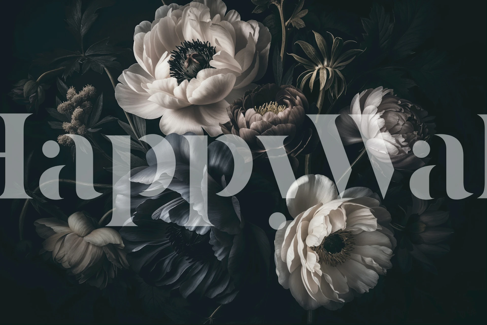 Baroque Regency Flower Splendor Behangontwerp