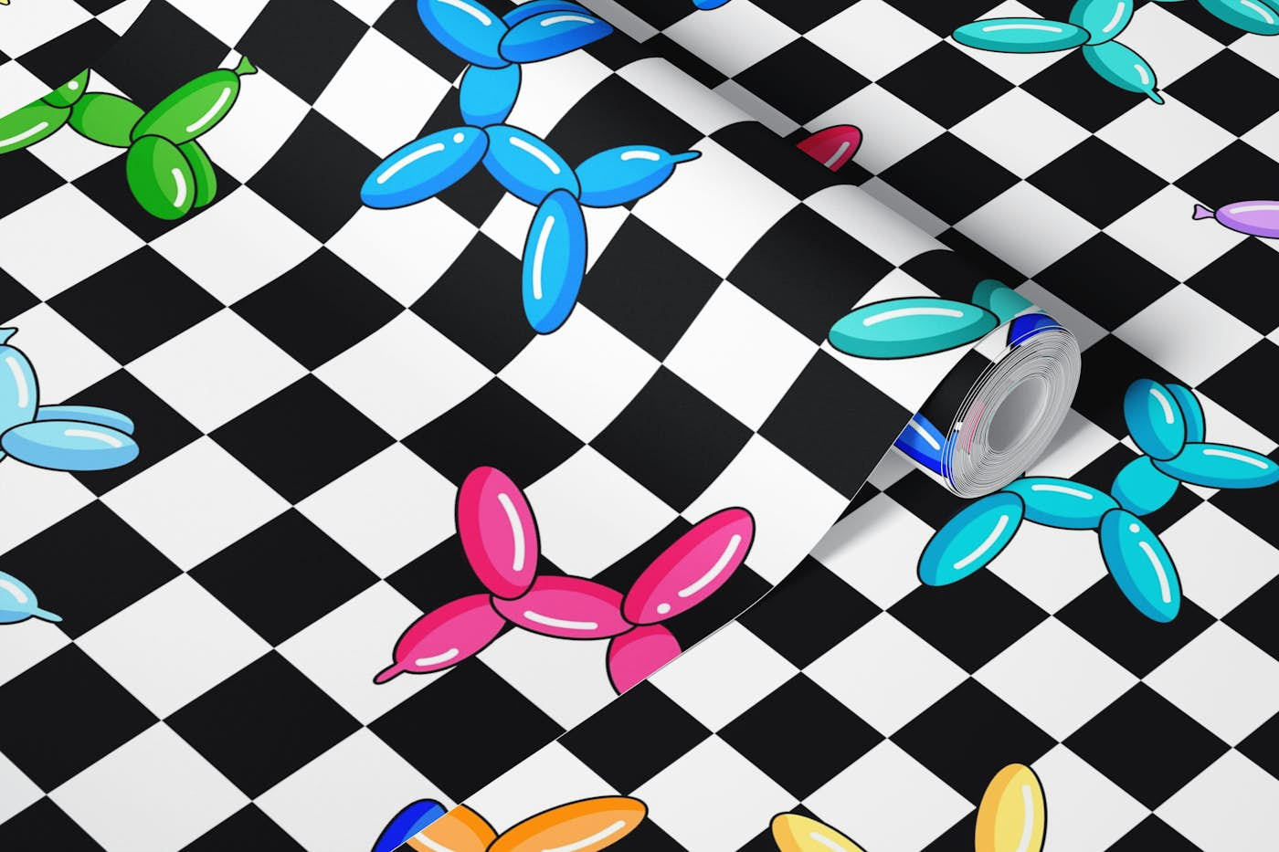 Colorful Balloon Dogs 2 wallpaper roll