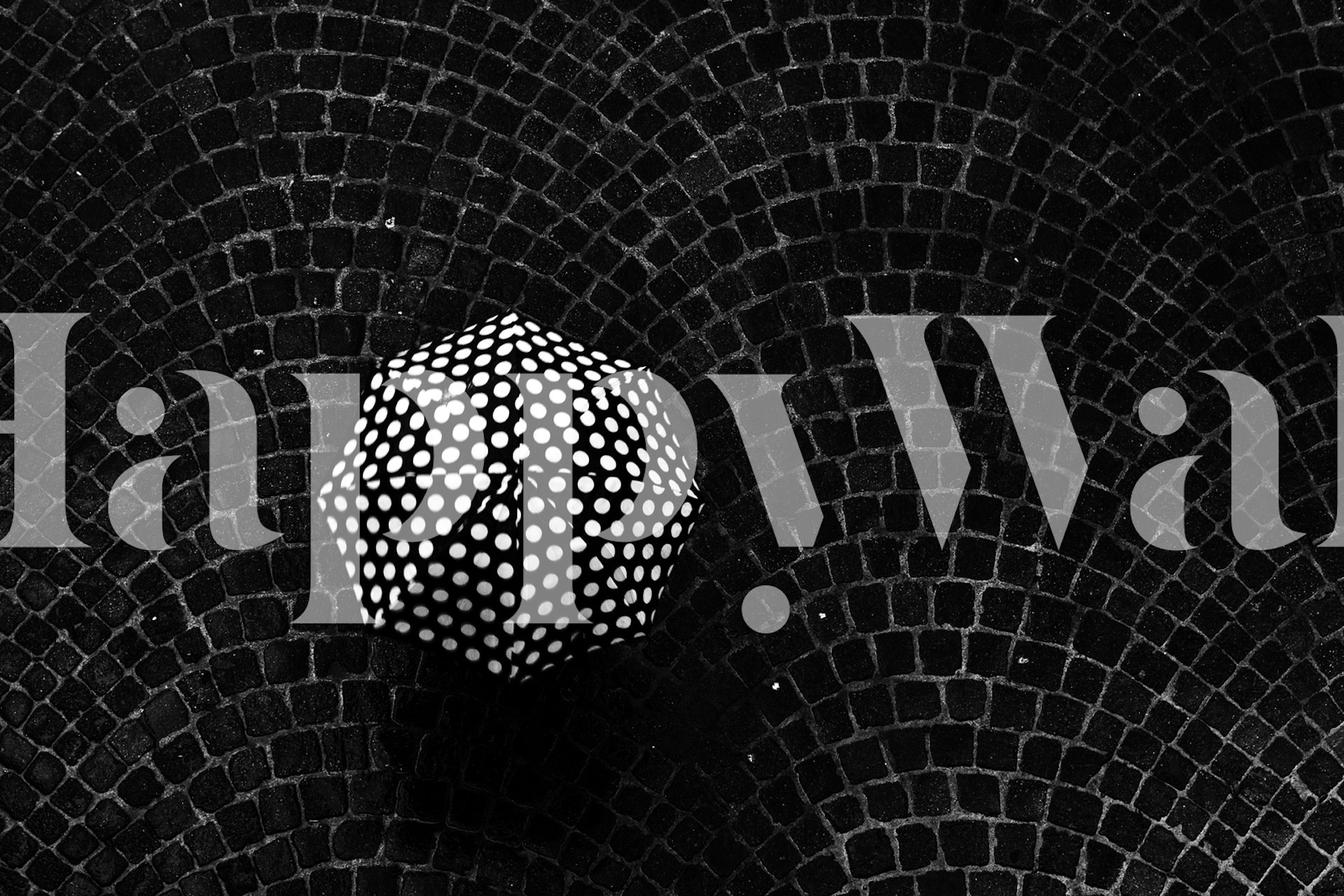 Umbrella dots tapet i ett rum