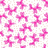 Pink Transparent Balloon Dogs wallpaper