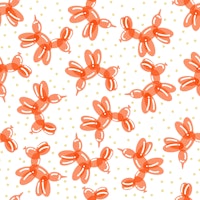 Orange Transparent Balloon Dogs wallpaper