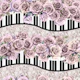 Shabby Chic piano keyboard waves 10