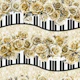 Shabby Chic piano keyboard waves 11