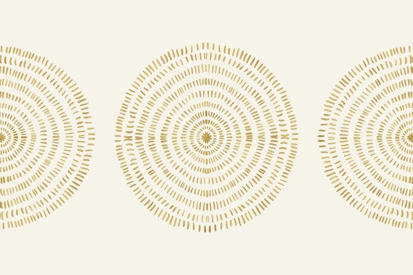 Golden Tribal Circle Ornament