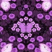 Butterflies and flowers symmetry 2 tapeta