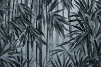 Tropical Bamboo Forest Grey Blue ταπετσαρία