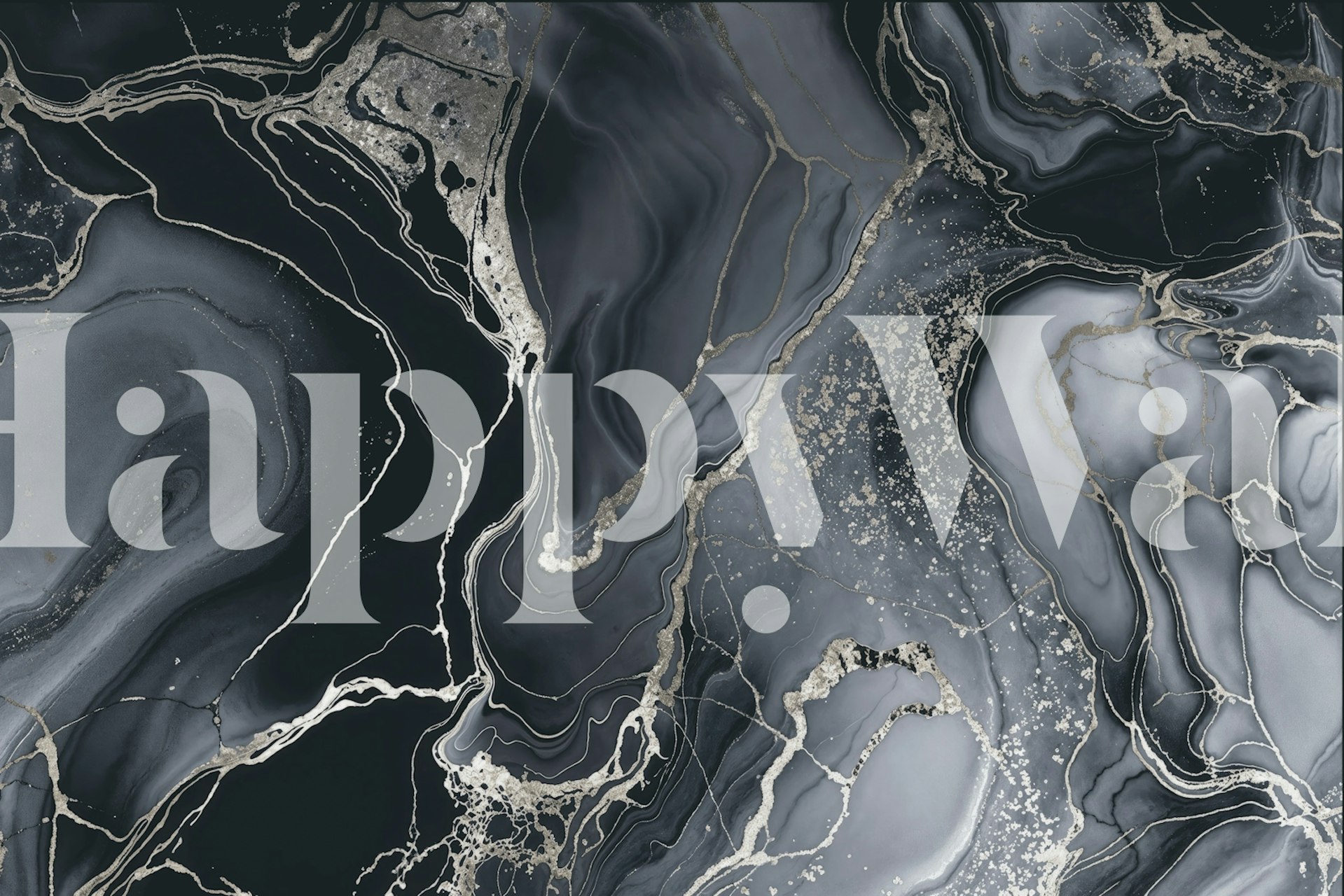 Magnific Marble Blue Grey Luxury wallpaper in a room