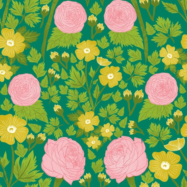 Maximalist Ranunculus flowers buttercups